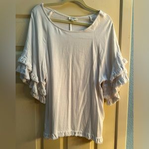 Umgee white cotton blouse